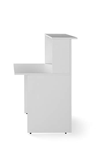 Mostrador De Recepcion Moderno De OFITURIA Color Blanco Perfecto Para Empresa y Oficina Con Entrega Inmediata 48-72H Medidas 1200x740x1150 MM Mostrador De Recepcion Moderno De OFITURIA Color Blanco Perfecto Para Empresa y Oficina Con Entrega Inmediata 48-72H Medidas 1200x740x1150 MM