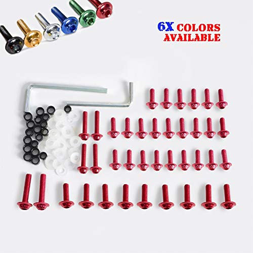 Motocicleta M5 M6 Juego de pernos de carenado con pilar de llave de llave para Yamaha yzf R6 2003-2007 YZF R6S 2006-2008 Clips de sujetadores Tornillos rojos Durable y rentable ( Color Name : Red ) Motocicleta M5 M6 Juego de pernos de carenado con pilar de llave de llave para Yamaha yzf R6 2003-2007 YZF R6S 2006-2008 Clips de sujetadores Tornillos rojos Durable y rentable ( Color Name : Red )