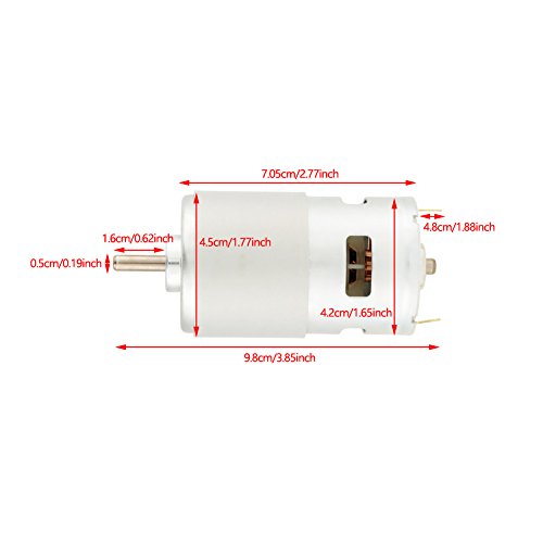 Motor eléctrico 775 pequeño de 12 V y 12 000 RPM de alta velocidad sin escobillas CC para herramienta eléctrica