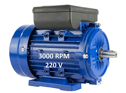 MOTOR ELECTRICO MONOFASICO 0,75KW / 1CV 220V 3000RPM B3 (PATAS) TAMAÑO 80 (EJE 19mm)