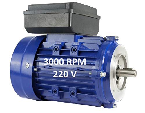 MOTOR ELECTRICO MONOFASICO 2,2KW / 3CV 220V 3000RPM B14 (BRIDA 140mm) TAMAÑO 90L - EJE 24mm ALTO PAR DE ARRANQUE ALREN