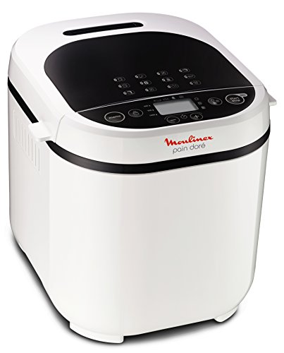 Moulinex OW2101Pain Doré - Panificadora 1Kg, pantalla LCD, 12 programas automáticos, bizcochos, masas, mermeladas y cremas avena, sin gluten, 3 opciones de tostado y peso, incluye libro de recetas Moulinex OW2101Pain Doré - Panificadora 1Kg, pantalla LCD, 12 programas automáticos, bizcochos, masas, mermeladas y cremas avena, sin gluten, 3 opciones de tostado y peso, incluye libro de recetas