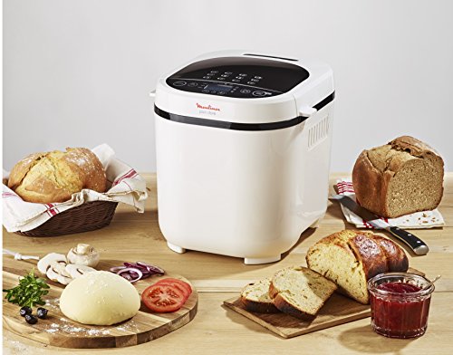 Moulinex OW2101Pain Doré - Panificadora 1Kg, pantalla LCD, 12 programas automáticos, bizcochos, masas, mermeladas y cremas avena, sin gluten, 3 opciones de tostado y peso, incluye libro de recetas Moulinex OW2101Pain Doré - Panificadora 1Kg, pantalla LCD, 12 programas automáticos, bizcochos, masas, mermeladas y cremas avena, sin gluten, 3 opciones de tostado y peso, incluye libro de recetas