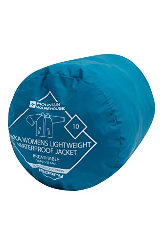 Mountain Warehouse Chaqueta Pakka para Mujer - Chubasquero Impermeable, Chaqueta Informal Plegable, Transpirable, Ligera, Abrigo cómodo para Mujer - para Viajar, Caminar Verdes Aguas Oscuro 38 Mountain Warehouse Chaqueta Pakka para Mujer - Chubasquero Impermeable, Chaqueta Informal Plegable, Transpirable, Ligera, Abrigo cómodo para Mujer - para Viajar, Caminar Verdes Aguas Oscuro 38