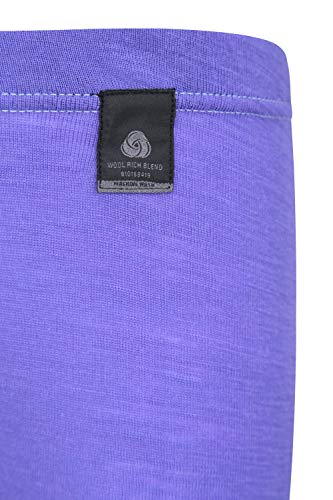 Mountain Warehouse Pantalón térmico de Lana Merino para niños - Transpirable, Ligero, Antibacteriano, fácil de Transportar, niños y niñas, Invierno Morado 5-6 Años