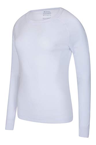 Mountain Warehouse Top térmico Interior de Manga Larga Talus para Mujer - Camiseta térmica cálida, Camiseta Ligera, Transpirable, Cuidado fácil, Invierno Blanco 44