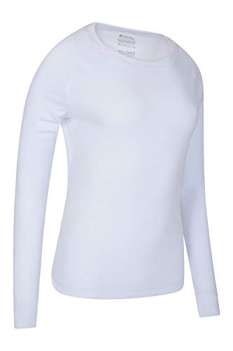 Mountain Warehouse Top térmico Interior de Manga Larga Talus para Mujer - Camiseta térmica cálida, Camiseta Ligera, Transpirable, Cuidado fácil, Invierno Blanco 44 Mountain Warehouse Top térmico Interior de Manga Larga Talus para Mujer - Camiseta térmica cálida, Camiseta Ligera, Transpirable, Cuidado fácil, Invierno Blanco 44