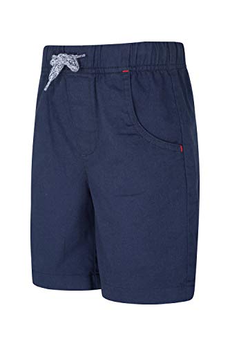 Mountain Warehouse Waterfall Cortocircuitos del aro de los Cabritos - Cortocircuitos del Verano de los niños Ligeros, Pantalones Cortos elásticos de Waistband, Pantalone Azul Marino 5-6 Años