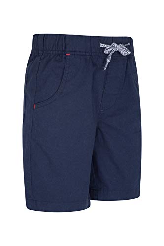 Mountain Warehouse Waterfall Cortocircuitos del aro de los Cabritos - Cortocircuitos del Verano de los niños Ligeros, Pantalones Cortos elásticos de Waistband, Pantalone Azul Marino 5-6 Años