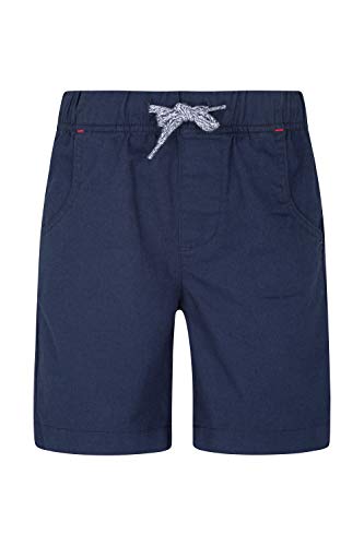 Mountain Warehouse Waterfall Cortocircuitos del aro de los Cabritos - Cortocircuitos del Verano de los niños Ligeros, Pantalones Cortos elásticos de Waistband, Pantalone Azul Marino 5-6 Años