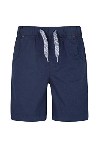 Mountain Warehouse Waterfall Cortocircuitos del aro de los Cabritos - Cortocircuitos del Verano de los niños Ligeros, Pantalones Cortos elásticos de Waistband, Pantalone Azul Marino 5-6 Años