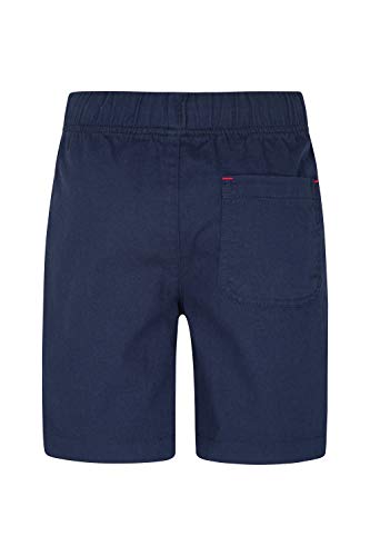 Mountain Warehouse Waterfall Cortocircuitos del aro de los Cabritos - Cortocircuitos del Verano de los niños Ligeros, Pantalones Cortos elásticos de Waistband, Pantalone Azul Marino 5-6 Años