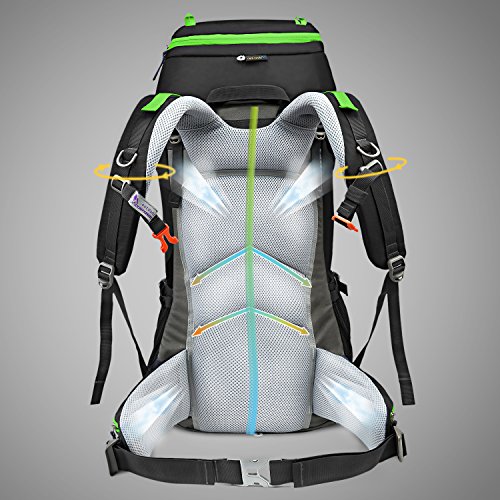 MOUNTAINTOP 50L Mochila de Senderismo Impermeable Multifuncion Mochila de Camping al Aire Libre con Cubierta de Lluvia para Trekking Viajes Montaña Acampada Escalada (Negro) MOUNTAINTOP 50L Mochila de Senderismo Impermeable Multifuncion Mochila de Camping al Aire Libre con Cubierta de Lluvia para Trekking Viajes Montaña Acampada Escalada (Negro)