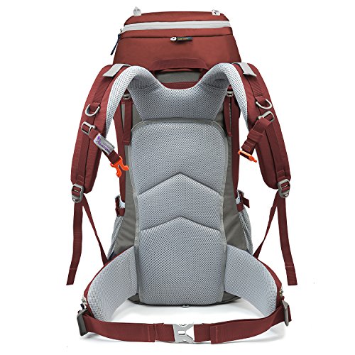 MOUNTAINTOP 50L Mochila de Senderismo Impermeable Multifuncion Mochila de Camping al Aire Libre con Cubierta de Lluvia para Trekking Viajes Montaña Acampada Escalada (Rojo) MOUNTAINTOP 50L Mochila de Senderismo Impermeable Multifuncion Mochila de Camping al Aire Libre con Cubierta de Lluvia para Trekking Viajes Montaña Acampada Escalada (Rojo)