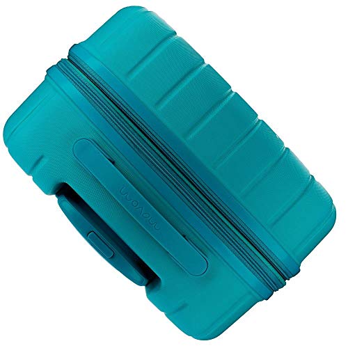 Movom Wood Juego de maletas Azul 55/65/75 cms Rígida ABS Cierre TSA 220L 4 Ruedas Dobles Equipaje de Mano