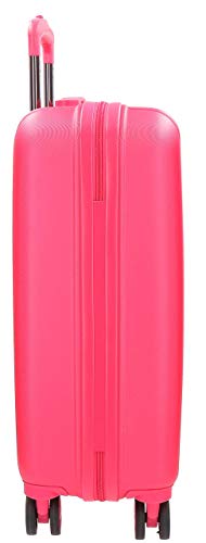 Movom Wood Maleta de cabina Rosa 40x55x20 cms Rígida ABS Cierre TSA 38L 2,9Kgs 4 Ruedas Dobles Equipaje de Mano