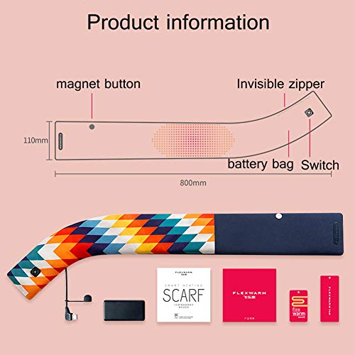 MOXIN Bufanda Eléctrica USB con Almohadilla Térmica para El Cuello, 3 Configuraciones De Calefacción, Lavable, Alivio del Dolor Muscular En El Hombro, Reutilizable,Colourstripeblue MOXIN Bufanda Eléctrica USB con Almohadilla Térmica para El Cuello, 3 Configuraciones De Calefacción, Lavable, Alivio del Dolor Muscular En El Hombro, Reutilizable,Colourstripeblue
