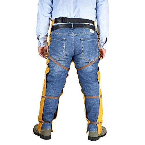 MOXIN Soldadura Pantalones Cuero Resistente Calor Pierna Dividida Ropa Protectora para Soldador Taller Actividades Garaje Piel Herramienta jardín casera,Brown MOXIN Soldadura Pantalones Cuero Resistente Calor Pierna Dividida Ropa Protectora para Soldador Taller Actividades Garaje Piel Herramienta jardín casera,Brown