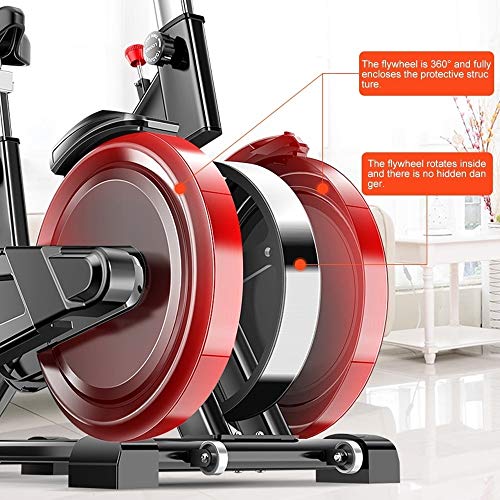 MOYOFEE XLSs AYSMG QM720 hogar Inteligente Ultra silencioso Bicicleta de Spinning Cubierta Equipos de Gimnasia, Soporte App Monitoreo del Ritmo cardíaco y Juegos Online