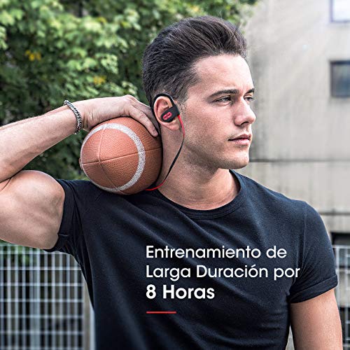 Mpow Auriculares Bluetooth Deportivos, Flame Inalámbricos Running IPX7 Impermeable Cascos V5.0 In-Ear, Correr con Micrófono, Cancelación de Ruido Gimnasio,Viajes,Deporte