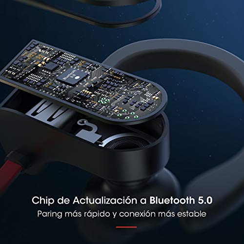 Mpow Auriculares Bluetooth Deportivos, Flame Inalámbricos Running IPX7 Impermeable Cascos V5.0 In-Ear, Correr con Micrófono, Cancelación de Ruido Gimnasio,Viajes,Deporte