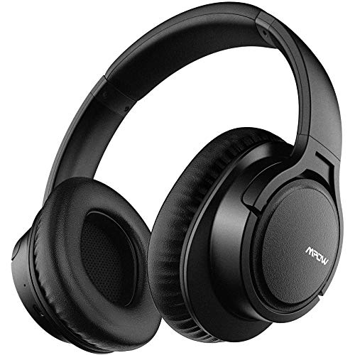 Mpow H7 Cascos Bluetooth Diadema, 25hrs de Reproducir, Hi Fi Sonido, Cascos Bluetooth Inalámbricos con Micrófono Incorporado, Auriculares Bluetooth Diadema para TV, Móvil, PC, Negro