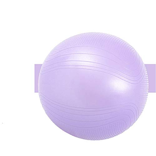 MQSS - Pelota de parto y parto de embarazo, pelota de yoga de ejercicio, balón de equilibrio antideslizante para entrenamiento, yoga, entrenamiento, color Morado, tamaño 55 cm