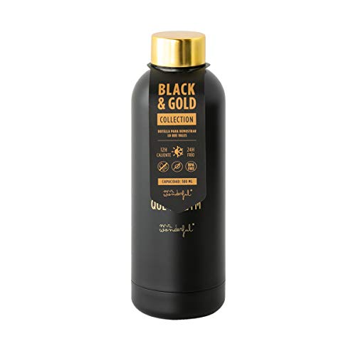 Mr. Wonderful Botella Black&Gold - En el fondo soy más de gin que de gym Mr. Wonderful Botella Black&Gold - En el fondo soy más de gin que de gym