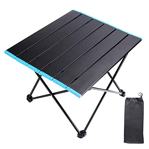 mreechan Mesa de Camping, Mesa de Camping Plegable de Aluminio Liviana portátil con Bolsa de Transporte, Mesa al Aire Libre para Picnic, Playa, Senderismo, Viajes, Pesca mreechan Mesa de Camping, Mesa de Camping Plegable de Aluminio Liviana portátil con Bolsa de Transporte, Mesa al Aire Libre para Picnic, Playa, Senderismo, Viajes, Pesca