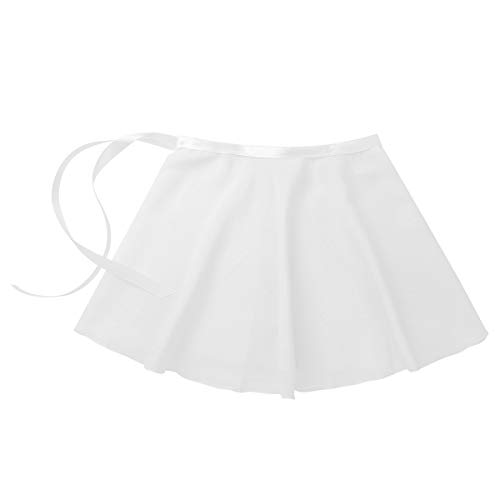 MSemis Falda de Ballet para Niñas Falda Cruzada de Danza Cintura Ajustable Gasa Ligera Ropa Bailarina Patinaje Práctica Clases de Baile Blanco A 8-12 Años MSemis Falda de Ballet para Niñas Falda Cruzada de Danza Cintura Ajustable Gasa Ligera Ropa Bailarina Patinaje Práctica Clases de Baile Blanco A 8-12 Años