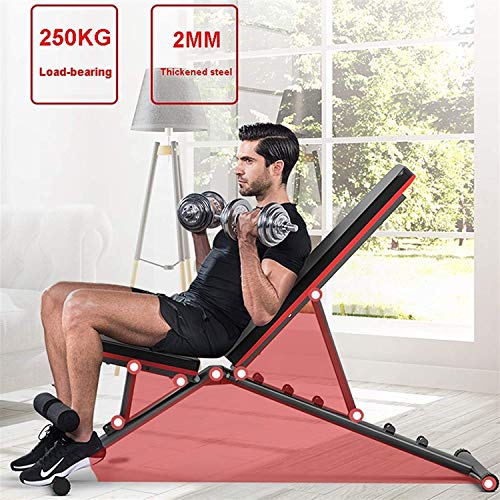 MU Banco Ajustable Peso Plegable Bench Fitness Silla Multifuncional Weight Lifting Sidese Arriba Banco Abdominal