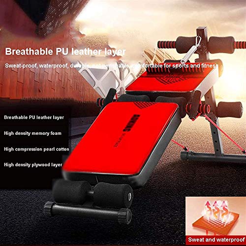 MU Banco de Peso Banco Plegable Inclinado Plano de Inclinación para Entrenamiento de Cuerpo Completo con Asiento Respaldo Más Amplio,Rojo MU Banco de Peso Banco Plegable Inclinado Plano de Inclinación para Entrenamiento de Cuerpo Completo con Asiento Respaldo Más Amplio,Rojo