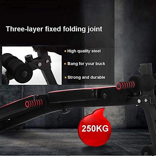 MU Banco de Peso Banco Plegable Inclinado Plano de Inclinación para Entrenamiento de Cuerpo Completo con Asiento Respaldo Más Amplio,Rojo MU Banco de Peso Banco Plegable Inclinado Plano de Inclinación para Entrenamiento de Cuerpo Completo con Asiento Respaldo Más Amplio,Rojo