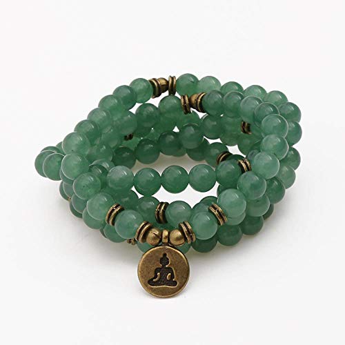 MU-PPX 108 Pulseras del Bosque del Este Verde, Árbol De La Vida Yoga Pulseras Afortunadas Hombres Mujeres Elasticas Collar