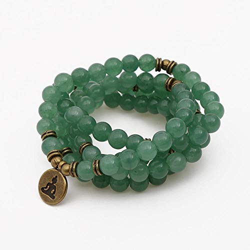 MU-PPX 108 Pulseras del Bosque del Este Verde, Árbol De La Vida Yoga Pulseras Afortunadas Hombres Mujeres Elasticas Collar