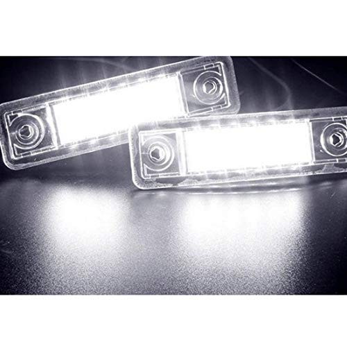 MuChangZi 2 Unids 6000 K 18 Leds Coche Luces de Matrícula 12 V Lámpara Blanca Número de Placa para O/Pel Corsa B Astra F G Omega Zafira Signum V