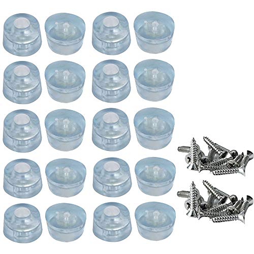 Muebles Almohadillas de Protección para Pies, 20 piezas Goma Antideslizante Fundas para Pies con Tornillos, Protección de Paragolpes Transparente para Escritorios, Sofás, Sillas (17 x 20 mm) Muebles Almohadillas de Protección para Pies, 20 piezas Goma Antideslizante Fundas para Pies con Tornillos, Protección de Paragolpes Transparente para Escritorios, Sofás, Sillas (17 x 20 mm)
