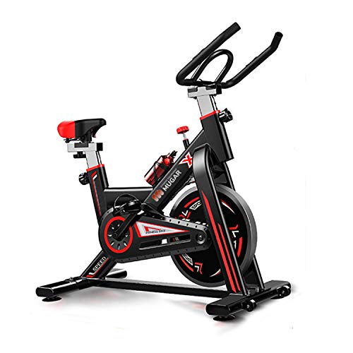 MUGAR Bicicleta Estática Spinning MG-400, Fitness Spinning Bike Aerobic Home, silenciosa con pantalla táctil, diferentes resistencias PARA PERSONAS HASTA 1.75 M ALTURA (MG-400 NEGRA)