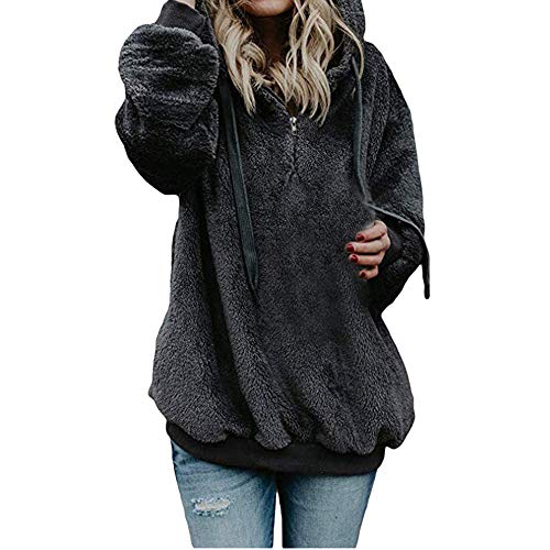 Mujer Caliente y Esponjoso Tops Chaqueta SuƩter Abrigo Jersey Mujer OtoƱo-Invierno Talla Grande Hoodie Sudadera con Capucha riou Mujer Caliente y Esponjoso Tops Chaqueta SuƩter Abrigo Jersey Mujer OtoƱo-Invierno Talla Grande Hoodie Sudadera con Capucha riou