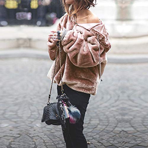 Mujer Caliente y Esponjoso Tops Chaqueta Suéter Abrigo Jersey Mujer Otoño-Invierno Talla Grande Hoodie Sudadera con Capucha riou (Rosa, S) Mujer Caliente y Esponjoso Tops Chaqueta Suéter Abrigo Jersey Mujer Otoño-Invierno Talla Grande Hoodie Sudadera con Capucha riou (Rosa, S)
