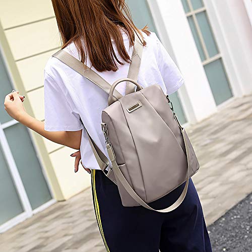 Mujer Mochila de viaje femenina Bolsa de viaje antirrobo Mochila de tela Oxford Sencilla y elegante casual bolso cuero bandolera moda cuero backpack Mujer Mochila de viaje femenina Bolsa de viaje antirrobo Mochila de tela Oxford Sencilla y elegante casual bolso cuero bandolera moda cuero backpack