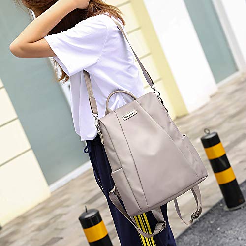 Mujer Mochila de viaje femenina Bolsa de viaje antirrobo Mochila de tela Oxford Sencilla y elegante casual bolso cuero bandolera moda cuero backpack Mujer Mochila de viaje femenina Bolsa de viaje antirrobo Mochila de tela Oxford Sencilla y elegante casual bolso cuero bandolera moda cuero backpack