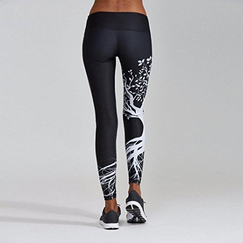 Mujer Pantalones Largos deportivos SMARTLADY Patrón de árbol Leggings para Running, Yoga y Ejercicio (L, Negro) Mujer Pantalones Largos deportivos SMARTLADY Patrón de árbol Leggings para Running, Yoga y Ejercicio (L, Negro)