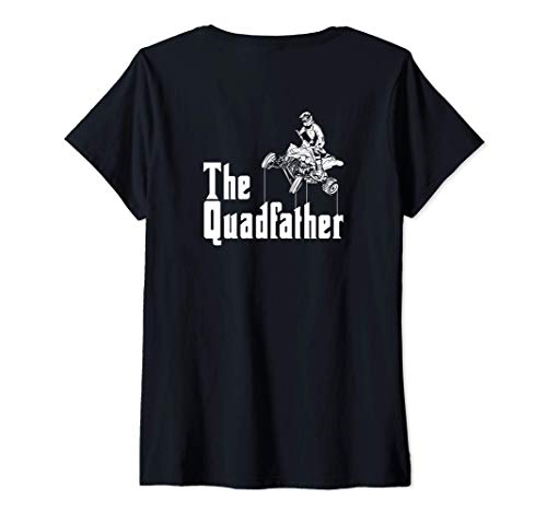 Mujer The Quadfather - La impresión de la espalda - Cool Quad Camiseta Cuello V Mujer The Quadfather - La impresión de la espalda - Cool Quad Camiseta Cuello V