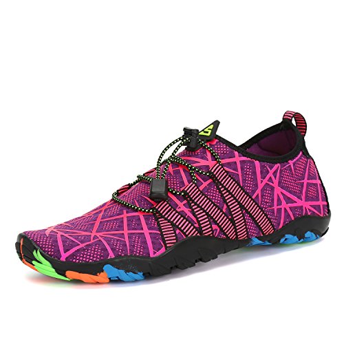 Mujer Zapatos de Agua para Hombre Surf Escarpines Playa Natación Respirable Antideslizante Playa Natación Aire Libre Morado 35 Mujer Zapatos de Agua para Hombre Surf Escarpines Playa Natación Respirable Antideslizante Playa Natación Aire Libre Morado 35