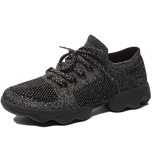 Mujer Zapatos de Baile Zapatillas de Baile Modernos Zapatos Deportivos Gym Cómodas y Transpirables Negro 36 Mujer Zapatos de Baile Zapatillas de Baile Modernos Zapatos Deportivos Gym Cómodas y Transpirables Negro 36