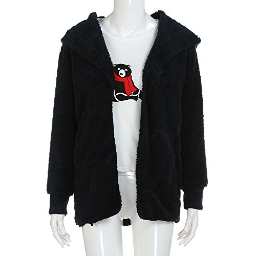 Mujeres Abrigo con Capucha de Abrigo Largo Manga Larga Chaqueta Sudaderas Parka Outwear Casual Cárdigan Capa Hoodie de Lana riou