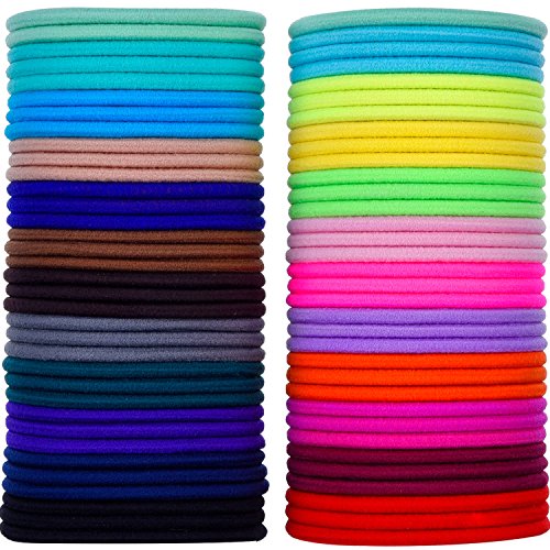 Multicolor Elástico Pelo Gomas sin Metal Suave Elástico, 69 Piezas, 3mm Multicolor Elástico Pelo Gomas sin Metal Suave Elástico, 69 Piezas, 3mm