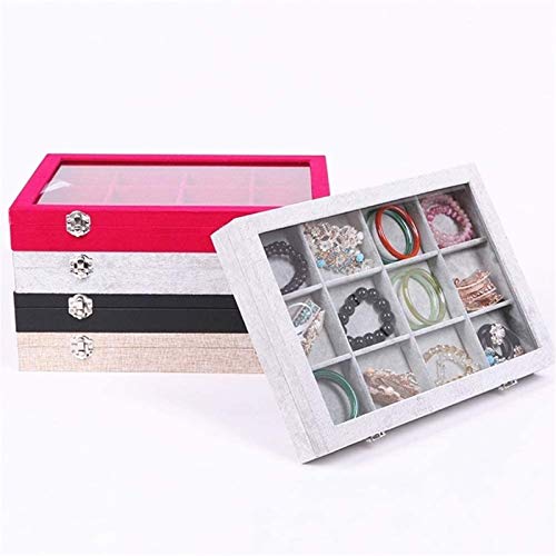 Multifunción Organizador de escritorio, Bandeja de almacenamiento Caja de anillo Organizador 12 Ranura joyería clásica del sostenedor del Caso Sostiene mancuernas de la joyería anillos collares pulser Multifunción Organizador de escritorio, Bandeja de almacenamiento Caja de anillo Organizador 12 Ranura joyería clásica del sostenedor del Caso Sostiene mancuernas de la joyería anillos collares pulser