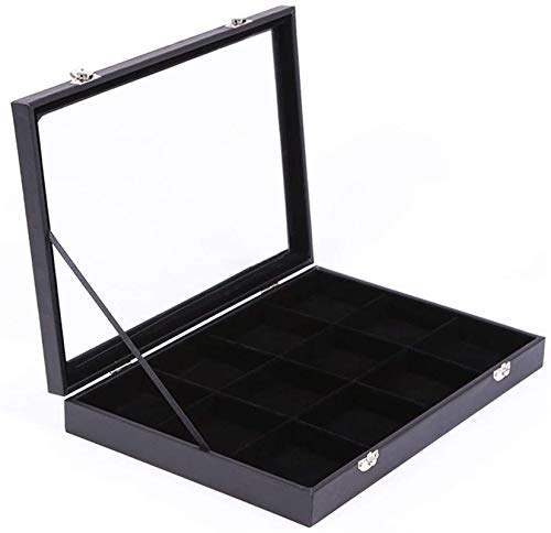 Multifunción Organizador de escritorio, Bandeja de almacenamiento Caja de anillo Organizador 12 Ranura joyería clásica del sostenedor del Caso Sostiene mancuernas de la joyería anillos collares pulser Multifunción Organizador de escritorio, Bandeja de almacenamiento Caja de anillo Organizador 12 Ranura joyería clásica del sostenedor del Caso Sostiene mancuernas de la joyería anillos collares pulser
